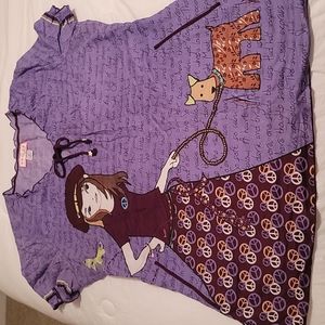 Koi scrub top medium